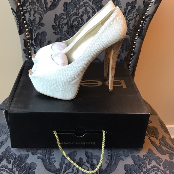 Bebe Katrice Peep Toe Platforms - Picture 5 of 8